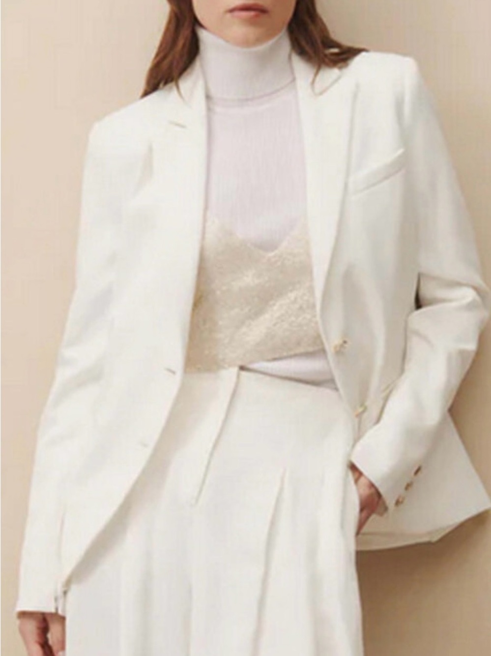 TWP white linen blazer